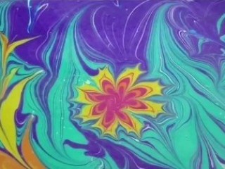 Рисуем музыку в технике эбру