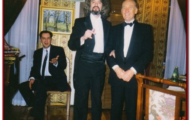 Министр культуры РФ А. Соколов, Михаил Щербаков и композитор Родион Щедин, 1997 год