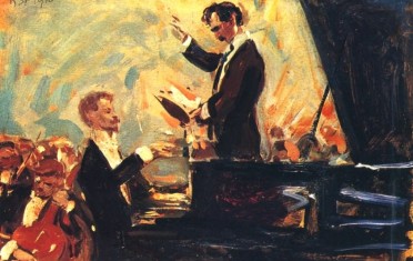Р.Штерль. Концерт для фортепиано. 1910 г. На картине С.Кусевицкий - дирижер и А.Скрябин