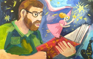 "Папа читает Аннет книги". Кушпель Кристина, 9 лет