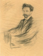 А. Скрябин за роялем, набросок Л. Пастернака, 1909 г.